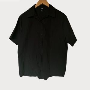 3/$20 Daly Black Cotton Button Up Blouse